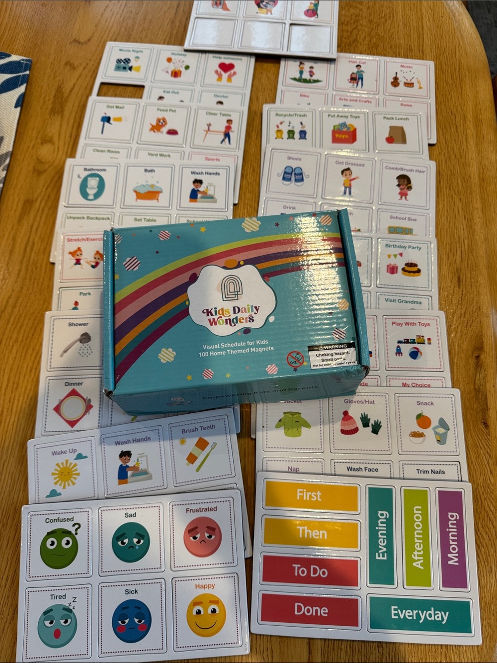 Kids Daily Wonders Visual Scheduling/Calendar Magnets Autism  ASD/ADHD *read*